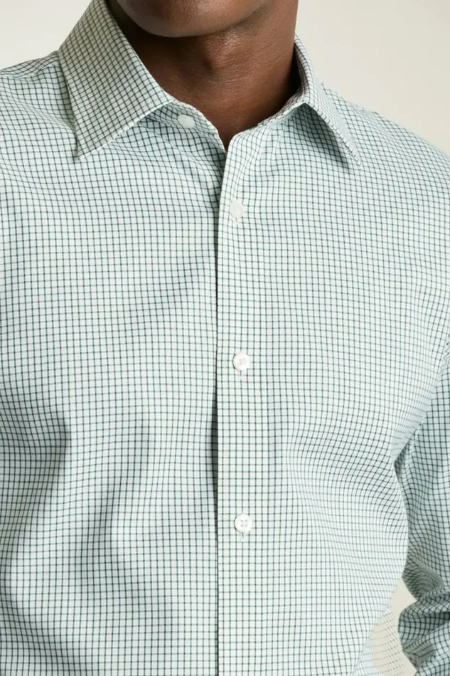 Men Weekday Warrior Dress Shirt Deep Green Grid Check Bonobos Business Casual Shirts