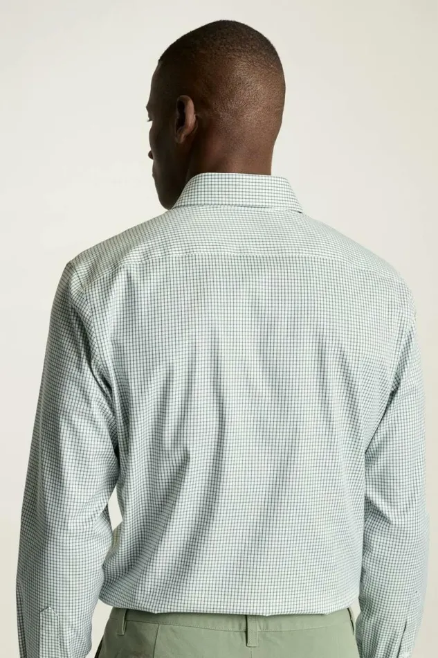 Men Weekday Warrior Dress Shirt Deep Green Grid Check Bonobos Business Casual Shirts