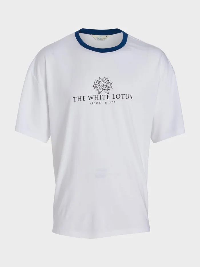 Men White Lotus Tee Cream Peter Alexander Tops
