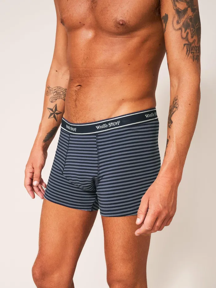 Men White Stuff Accessories 2Pack Boxers Plain And Stripe Men White Stuff Accessories 2Pack Boxers Plain And Stripe