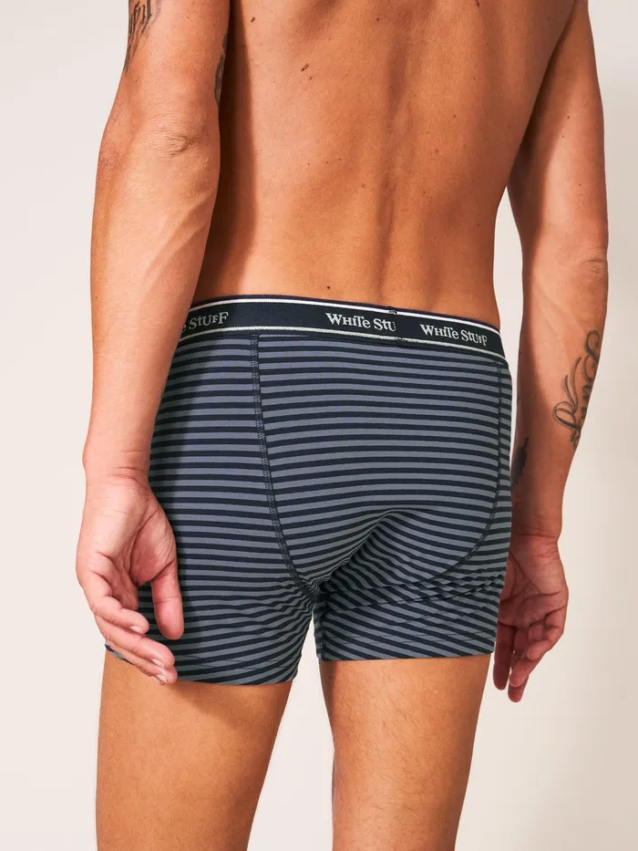 Men White Stuff Accessories 2Pack Boxers Plain And Stripe Men White Stuff Accessories 2Pack Boxers Plain And Stripe