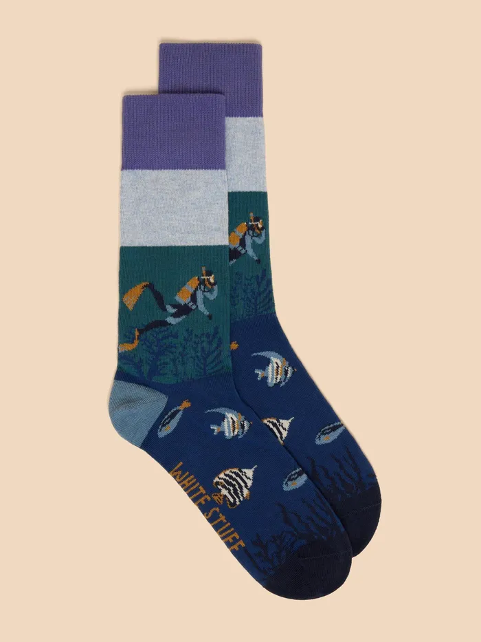 Men White Stuff Accessories Deep Sea Diver Ankle Sock