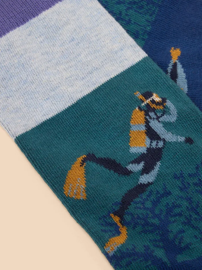 Men White Stuff Accessories Deep Sea Diver Ankle Sock