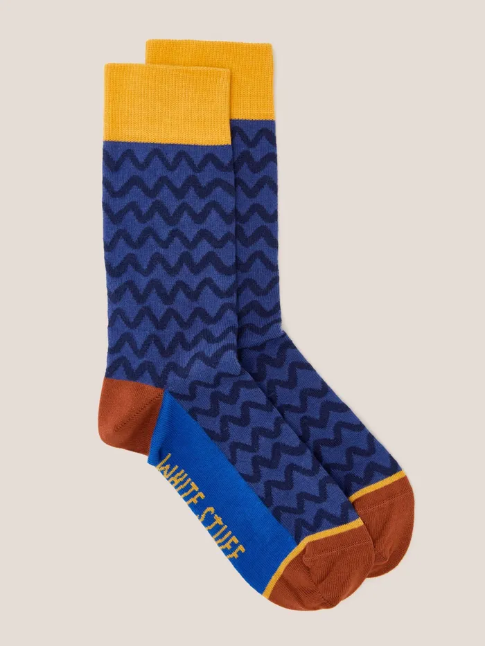 Men White Stuff Accessories Squiggly Stripe Ankle Sock