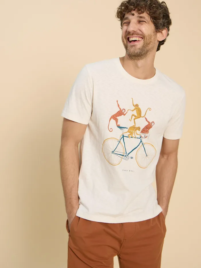 Men White Stuff Clothing Monkey On A Bike Graphic Tee Men White Stuff Clothing Monkey On A Bike Graphic Tee