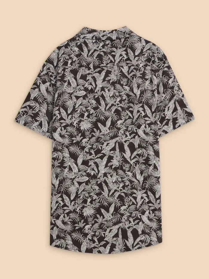 Men White Stuff Clothing Monkey Printed Shirt Men White Stuff Clothing Monkey Printed Shirt