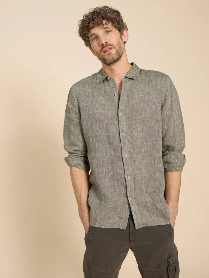 Men White Stuff Clothing Pembroke LS Linen Shirt