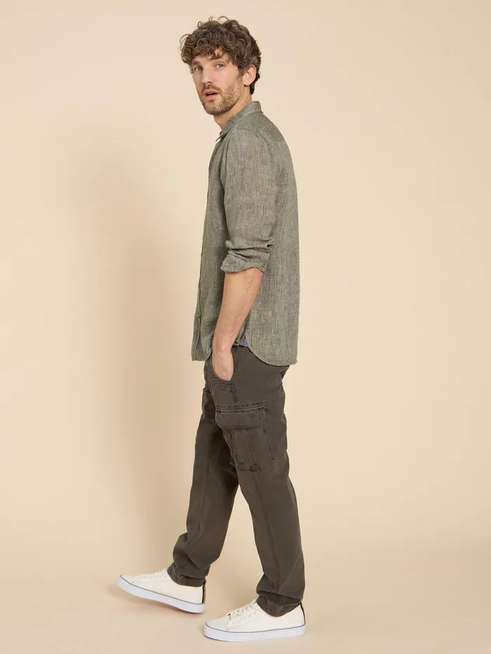 Men White Stuff Clothing Pembroke LS Linen Shirt Men White Stuff Clothing Pembroke LS Linen Shirt