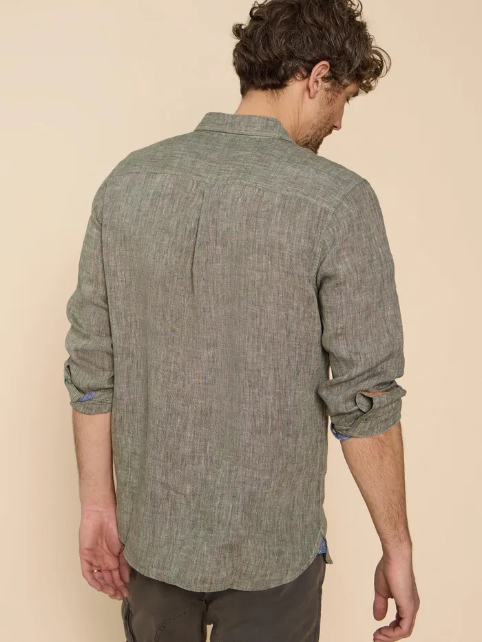 Men White Stuff Clothing Pembroke LS Linen Shirt Men White Stuff Clothing Pembroke LS Linen Shirt
