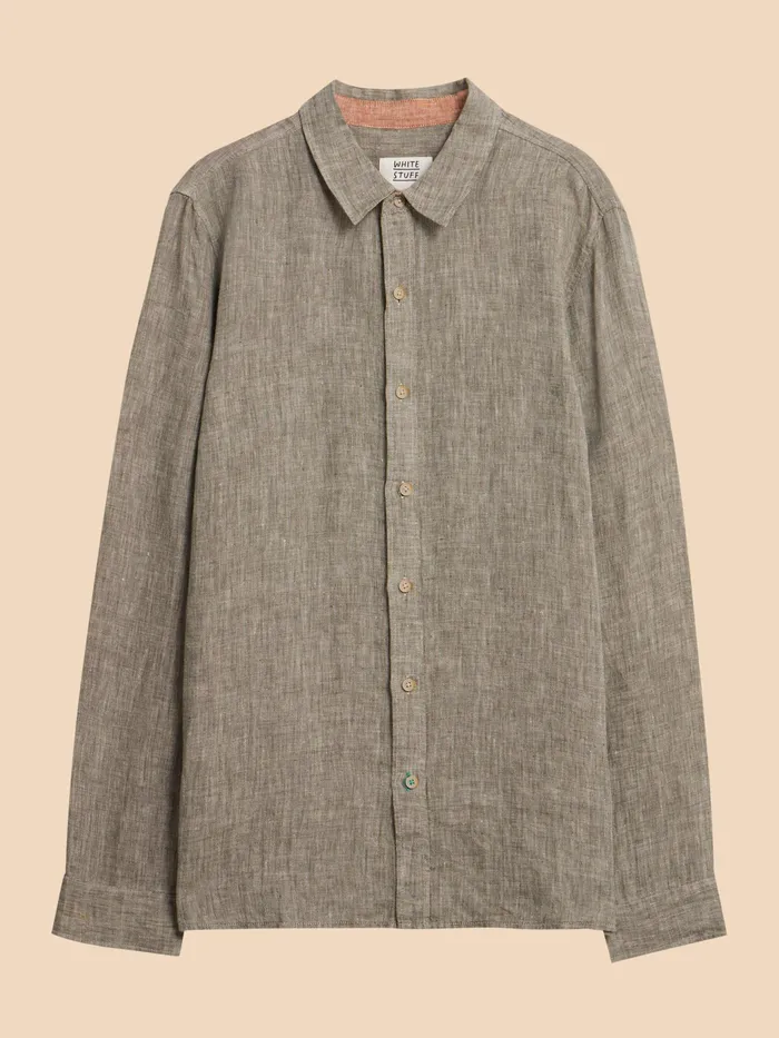 Men White Stuff Clothing Pembroke LS Linen Shirt Men White Stuff Clothing Pembroke LS Linen Shirt