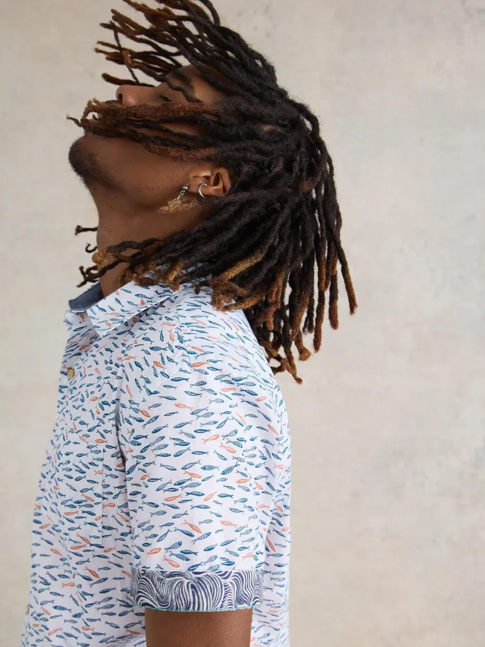 Men White Stuff Clothing Shoal Printed Shirt