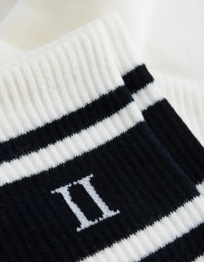 Men William Stripe 2Pack Socks 8211 Off WhiteNavy Les Deux Underwear Men William Stripe 2Pack Socks 8211 Off WhiteNavy Les Deux Underwear