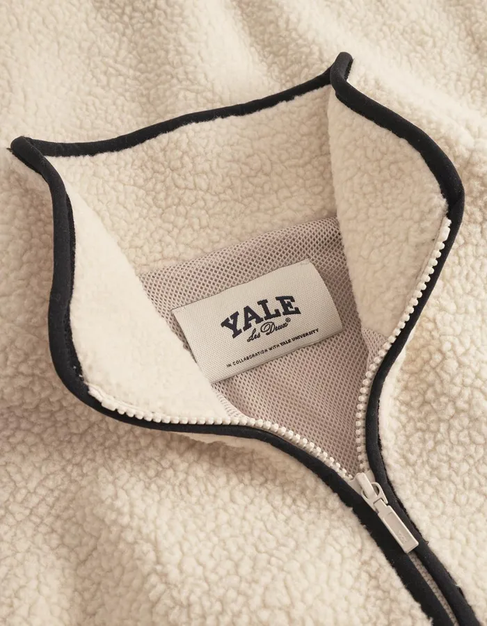 Men Yale HalfZip Fleece 8211 Ivory Les Deux JacketsCoats