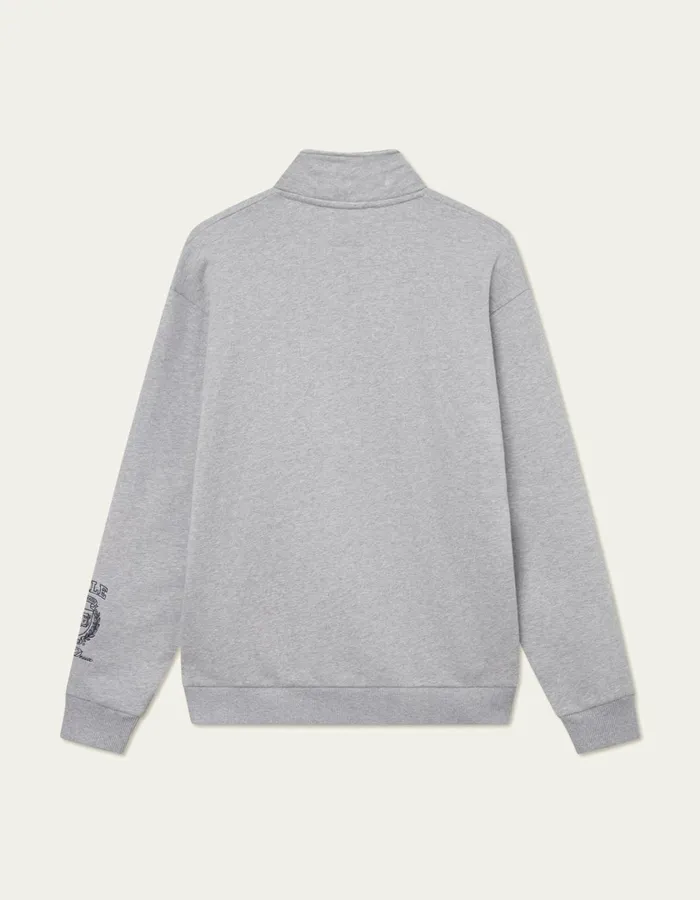 Men Yale Logo HalfZip Sweatshirt 8211 Light Grey Melange Les Deux HoodiesSweatshirts