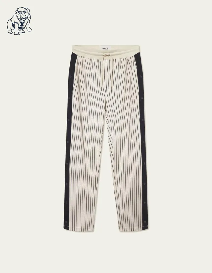 Men Yale Pressbutton Track Pants 8211 IvoryBlack Les Deux Pants