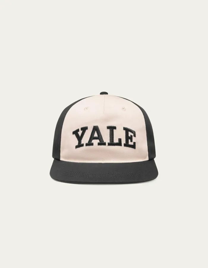 Men Yale Two Colored Snapback Cap 8211 BlackIvory Les Deux CapsHats