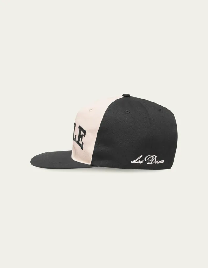 Men Yale Two Colored Snapback Cap 8211 BlackIvory Les Deux CapsHats