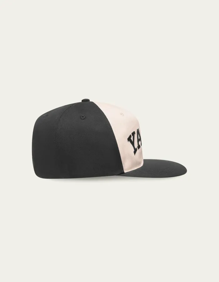 Men Yale Two Colored Snapback Cap 8211 BlackIvory Les Deux CapsHats