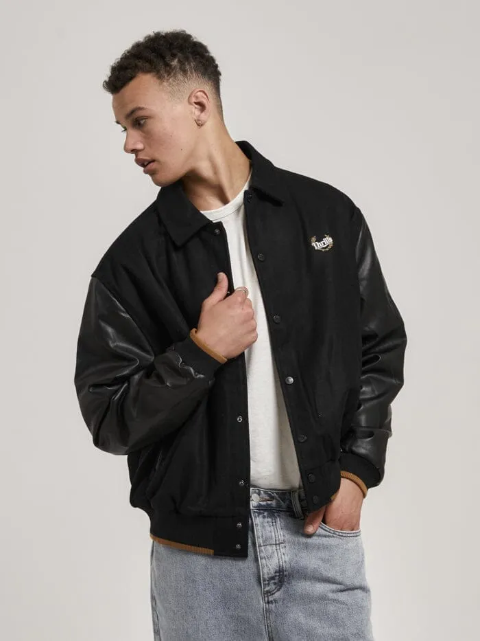 Mens Animal House Varsity Jacket Black Thrills Jackets