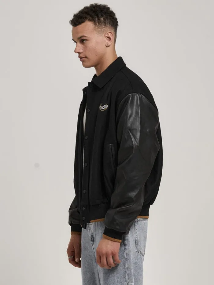 Mens Animal House Varsity Jacket Black Thrills Jackets