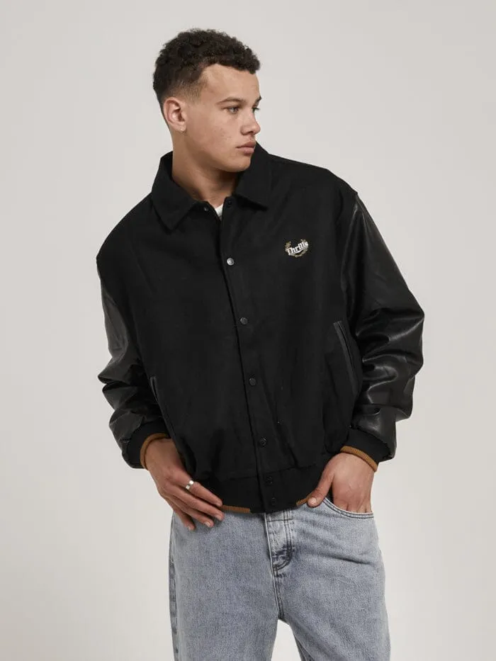 Mens Animal House Varsity Jacket Black Thrills Jackets