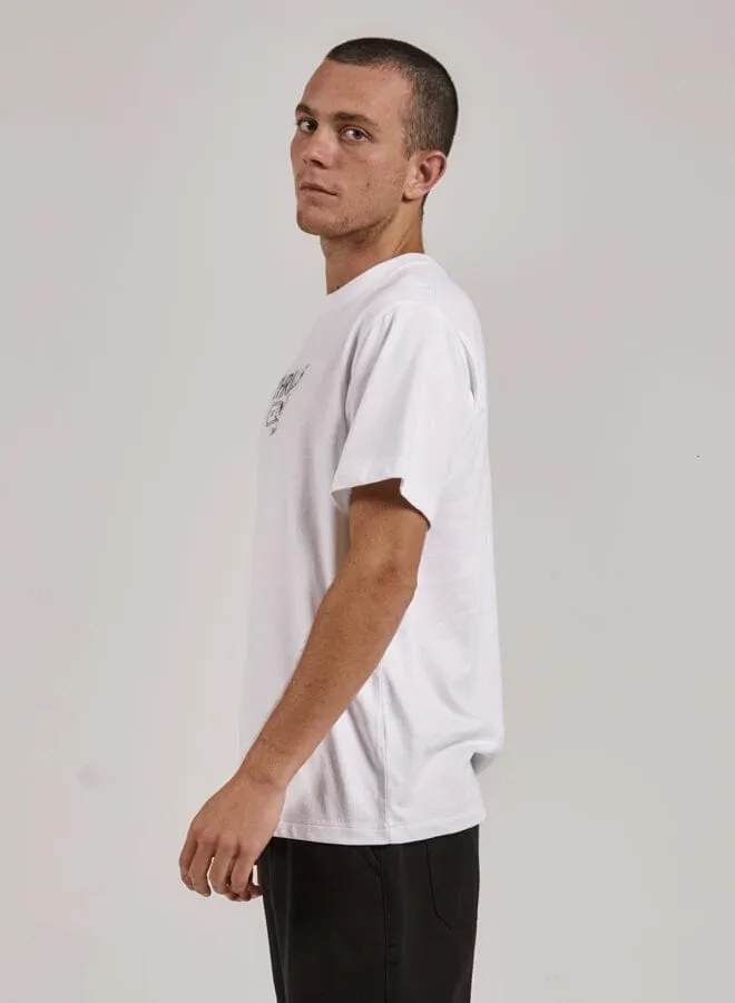 Mens Bad Habits Club Merch Fit Tee White Thrills Tees and Tank Tops