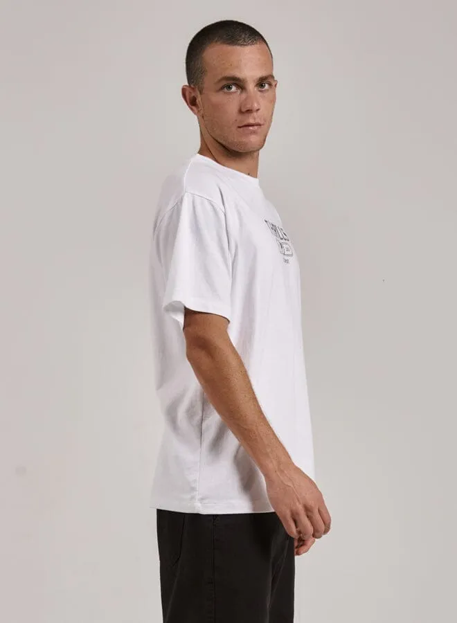 Mens Bad Habits Club Merch Fit Tee White Thrills Tees and Tank Tops