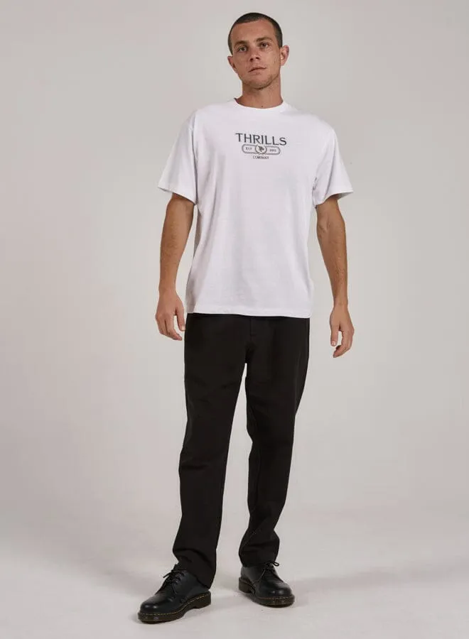 Mens Bad Habits Club Merch Fit Tee White Thrills Tees and Tank Tops