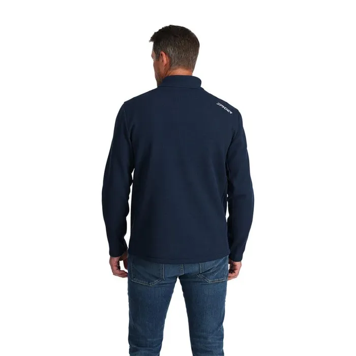 Mens Bandit Half Zip True Navy Spyder Fleece