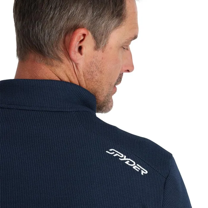 Mens Bandit Half Zip True Navy Spyder Fleece