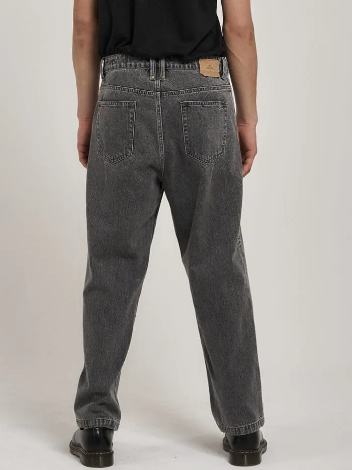 Mens Big Slacker Denim Jean Asphalt Grey Thrills Denim
