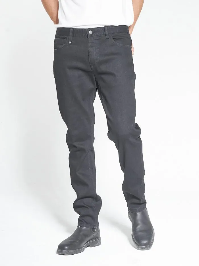 Mens Bones Denim Jean Black Rinse Thrills Denim