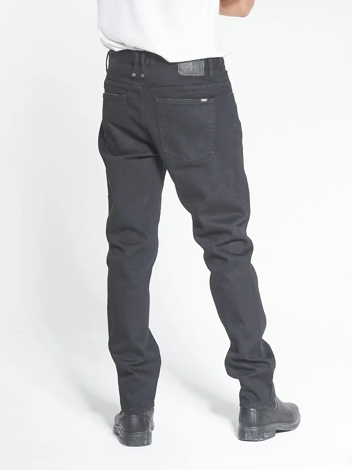 Mens Bones Denim Jean Black Rinse Thrills Denim