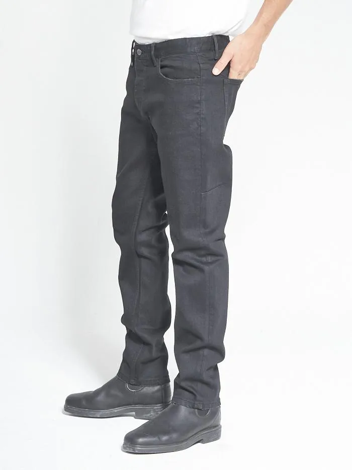 Mens Bones Denim Jean Black Rinse Thrills Denim
