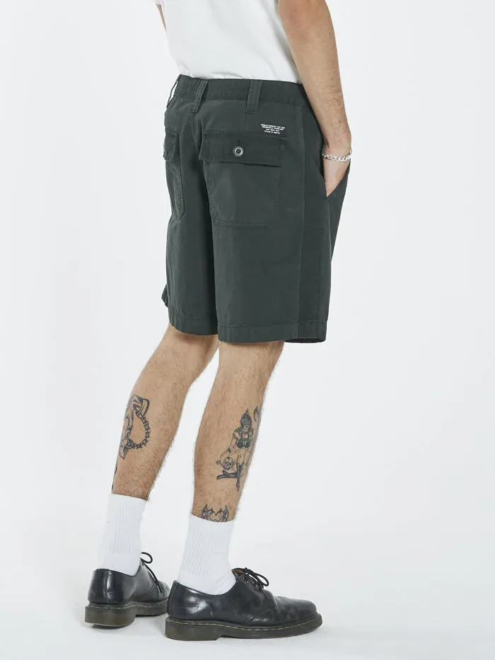 Mens Century Military Short Oil Green Thrills Shorts
