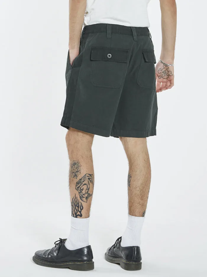 Mens Century Military Short Oil Green Thrills Shorts