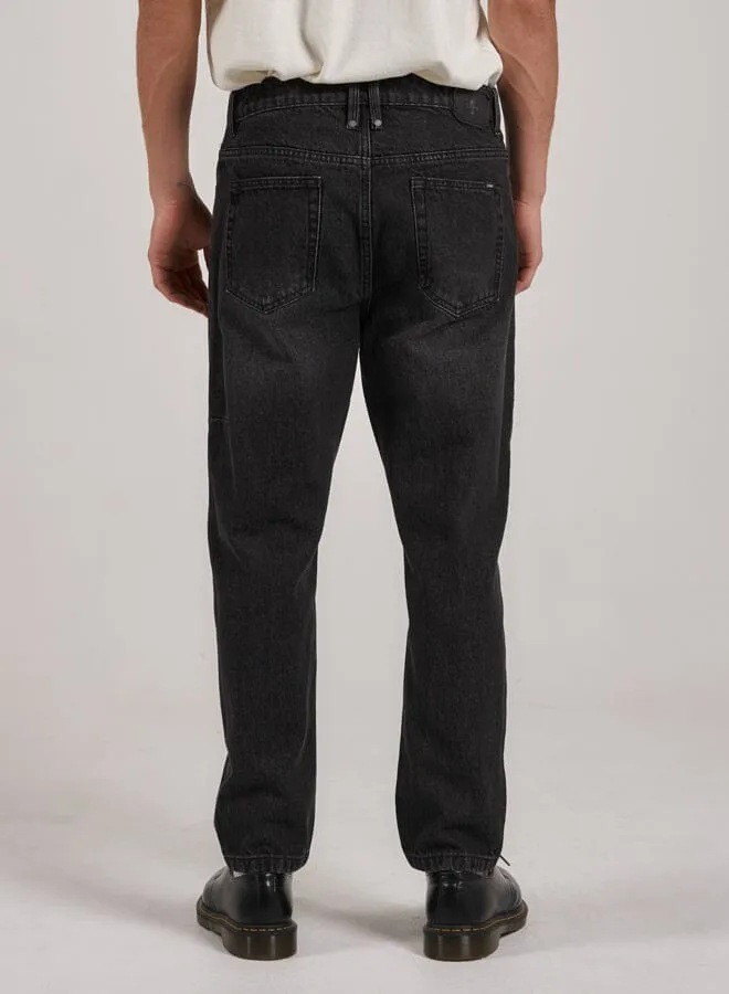 Mens Chopped Denim Jean Smoke Black Thrills Denim