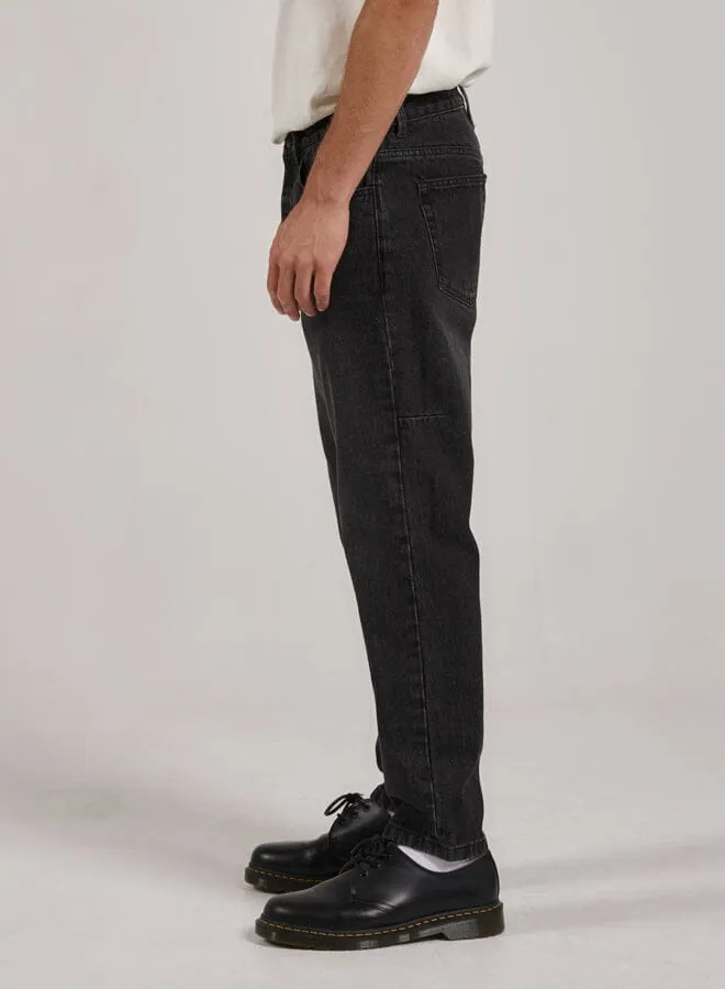 Mens Chopped Denim Jean Smoke Black Thrills Denim