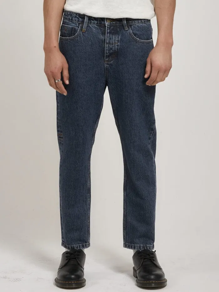 Mens Chopped Denim Jean Worn In Blue Thrills Denim