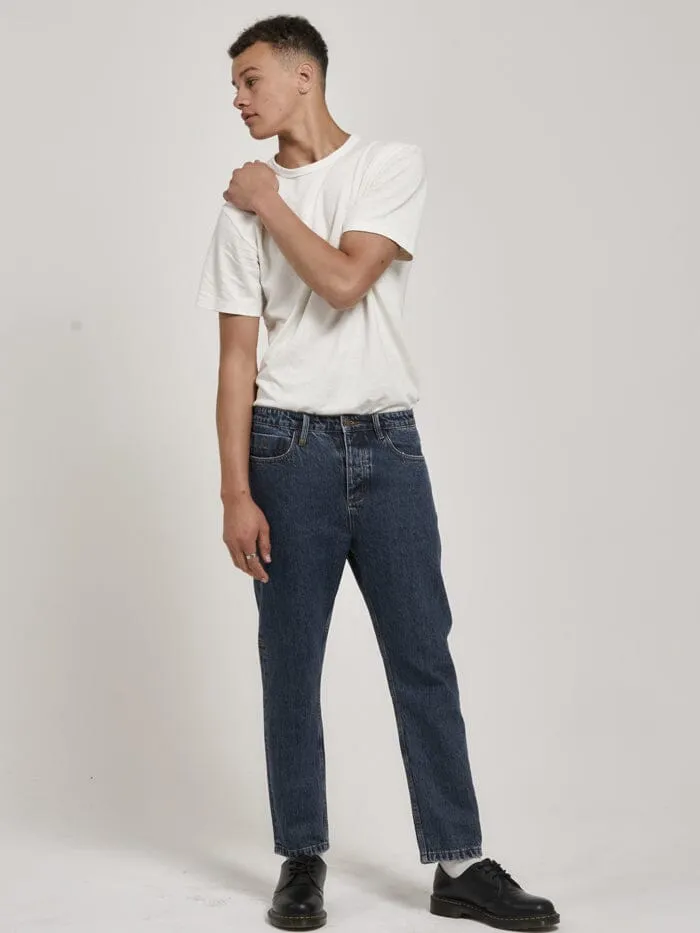 Mens Chopped Denim Jean Worn In Blue Thrills Denim