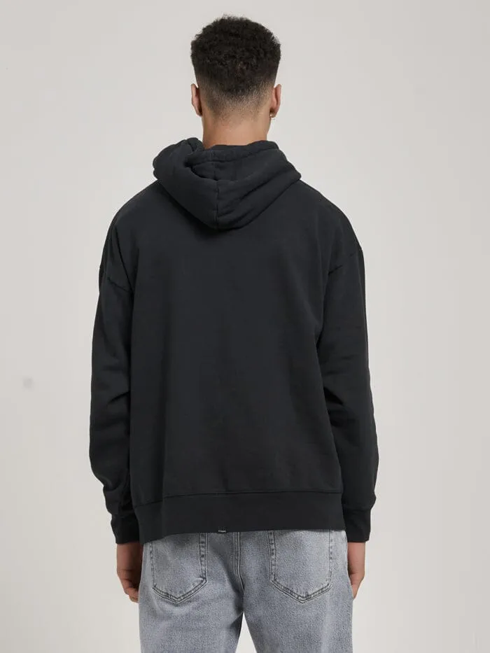 Mens Chrome Smith Slouch Pull On Hood Twilight Black Thrills Sweaters and Fleece