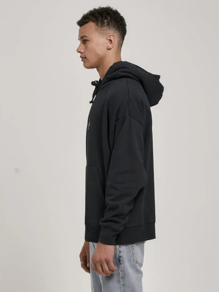 Mens Chrome Smith Slouch Pull On Hood Twilight Black Thrills Sweaters and Fleece
