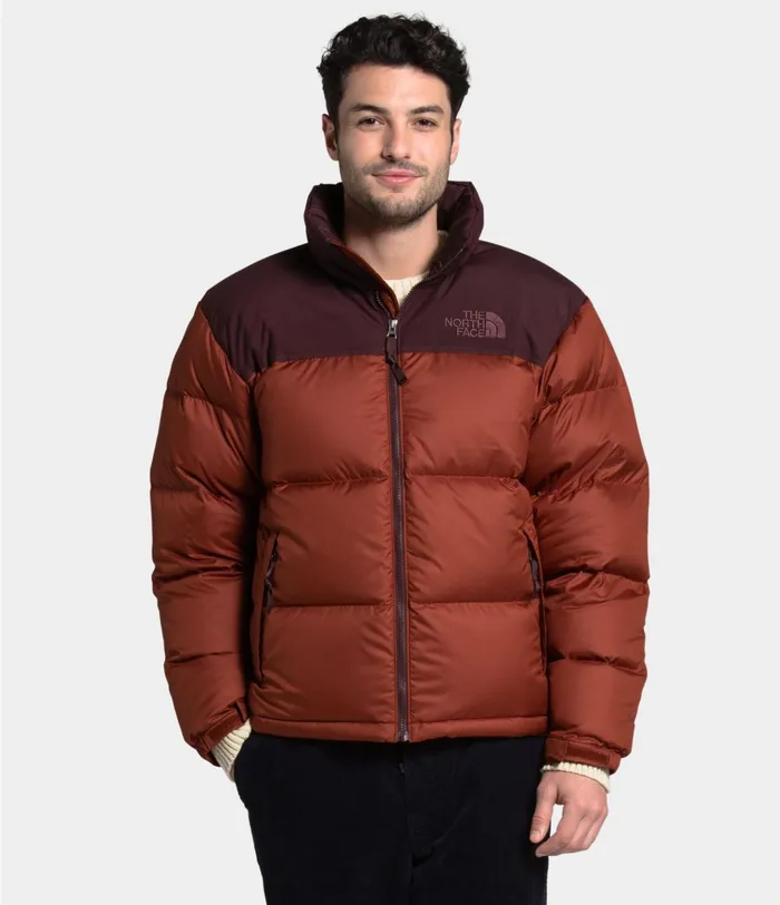 Mens Eco Nuptse Jacket Brandy Brownroot Brown The North Face Insulated and Down Jackets