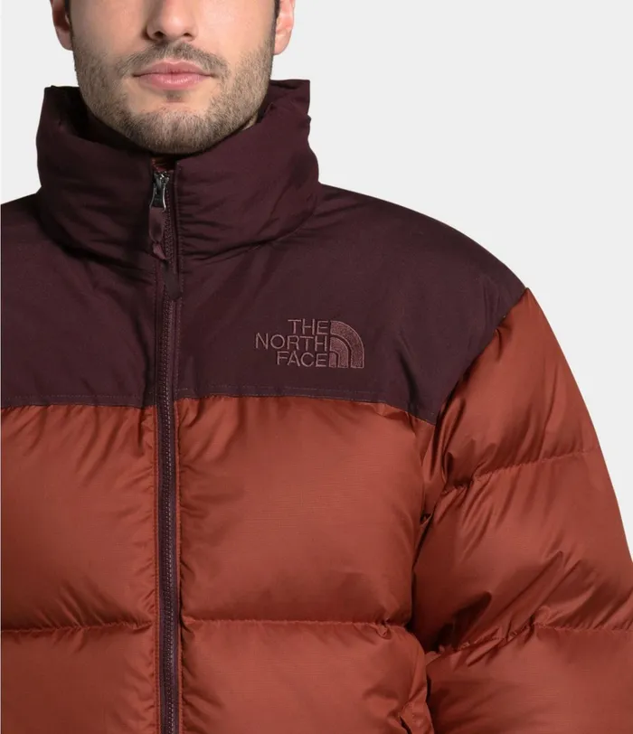 Mens Eco Nuptse Jacket Brandy Brownroot Brown The North Face Insulated and Down Jackets