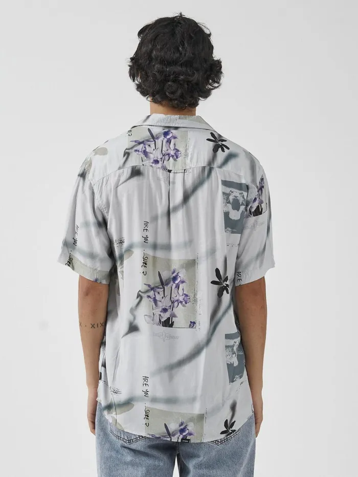 Mens Electric Chaos Short Sleeve Shirt Blue Mist Thrills Shirts