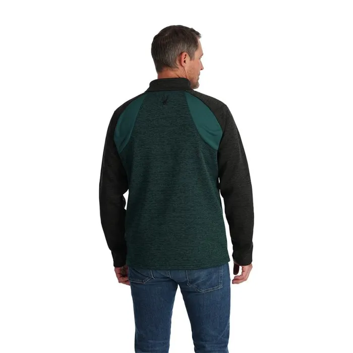 Mens Encore Half Zip Cypress Green Spyder Fleece