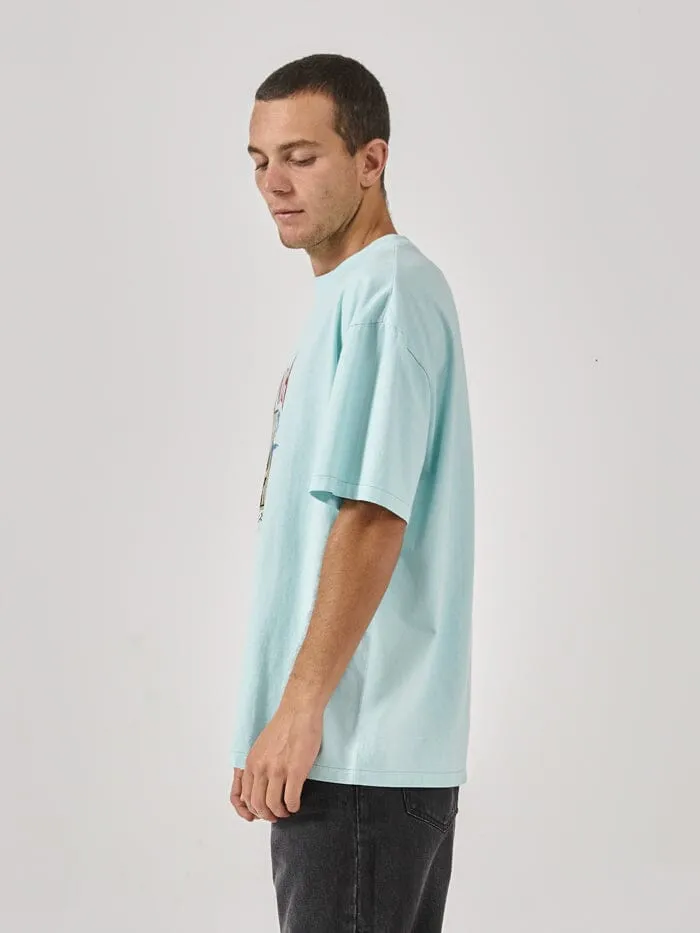 Mens Enigma Box Fit Oversize Tee Icy Morn Thrills Tees and Tank Tops