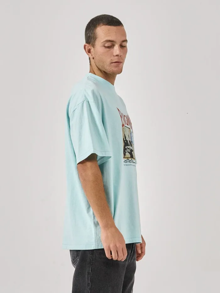 Mens Enigma Box Fit Oversize Tee Icy Morn Thrills Tees and Tank Tops