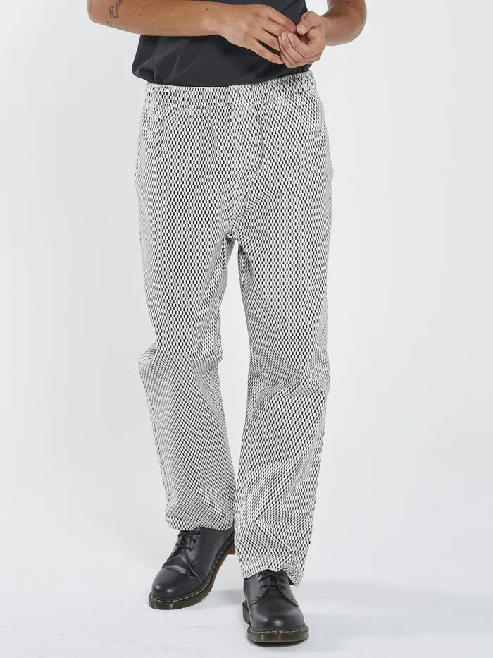 Mens Fragments Slacker Elastic Surf Pant Black Thrills Pants
