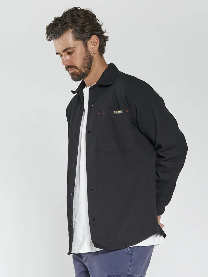 Mens Hard Yakka X Long Sleeve Work Shirt Black Thrills Shirts